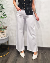 Pantalón Vaquero Wide Leg Blanco